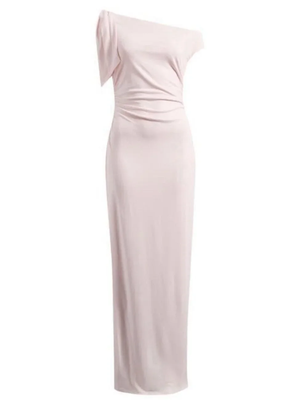 Wayf XL Ballet Pink One-Shoulder Long Formal Party Wedding Guest Gown NEW $128